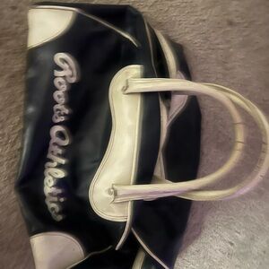 Roots Athletics Blue and White Gym Bag